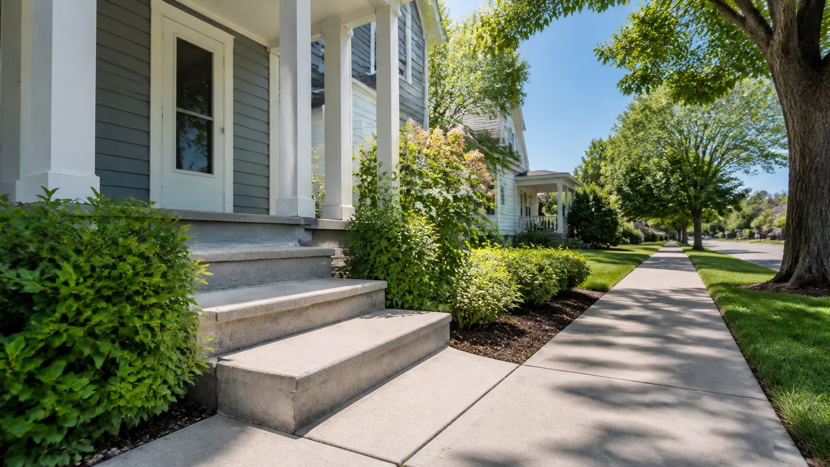 Concrete steps and walkway project in downtown Pitman, NJ